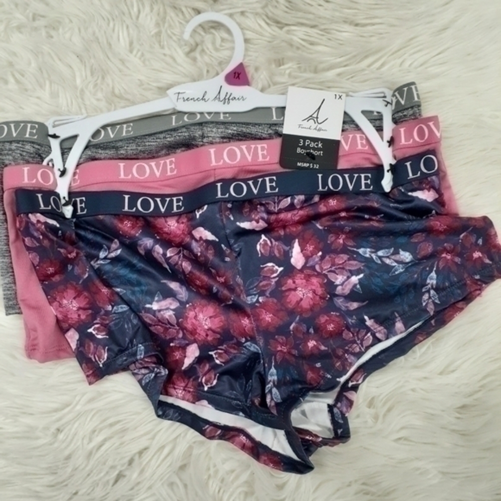 3 for $30 SALE French Affair Boy Shorts Size 1X